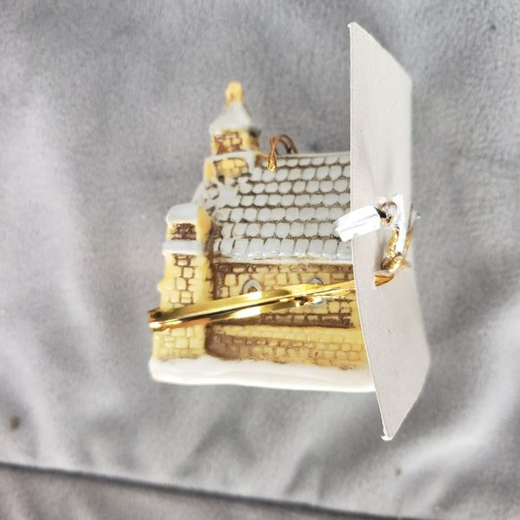 Lefton Christmas church 1986 Colonial Village Ornament Vintage - Picture 3 of 8